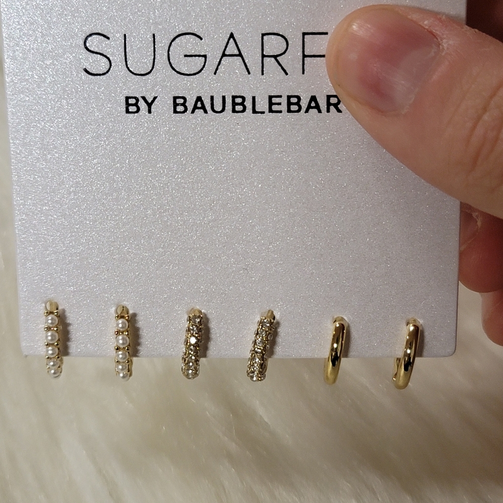 Baublebar sugar fix 3 pack small hoop earrings